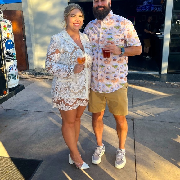 Nadine Merabi Piper White Blazer and Shorts - Picture 2 of 4